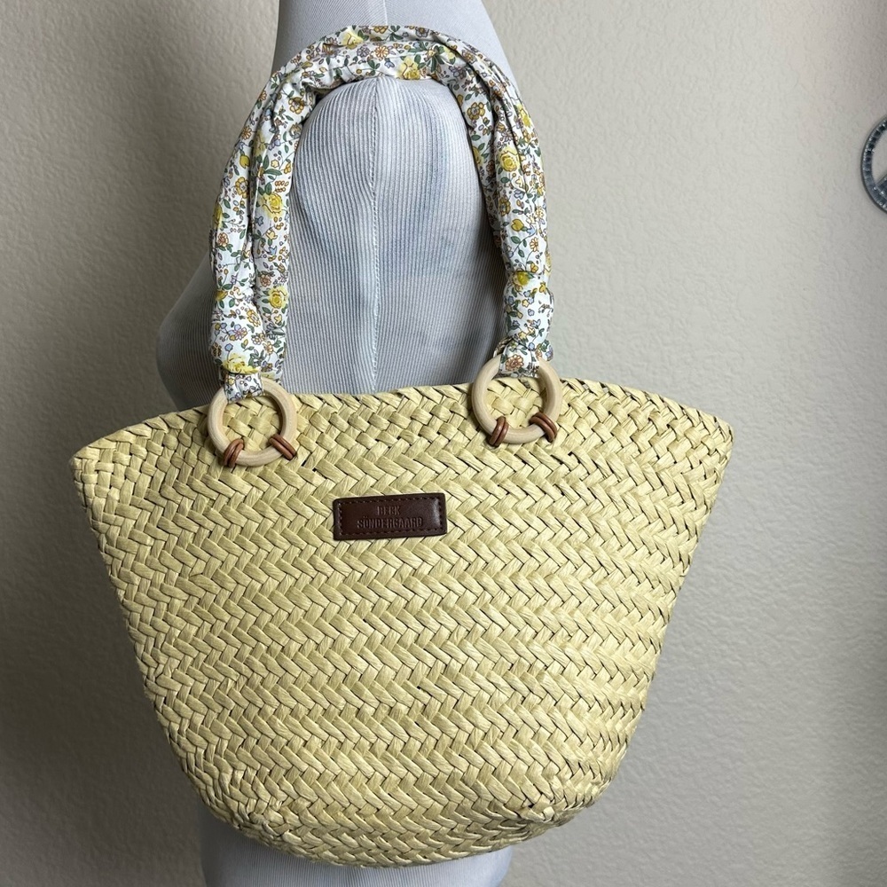 Becksondergaard Straw Handbag Womens Shoulder Bag‎ Cloth Straps - Picture 9 of 13